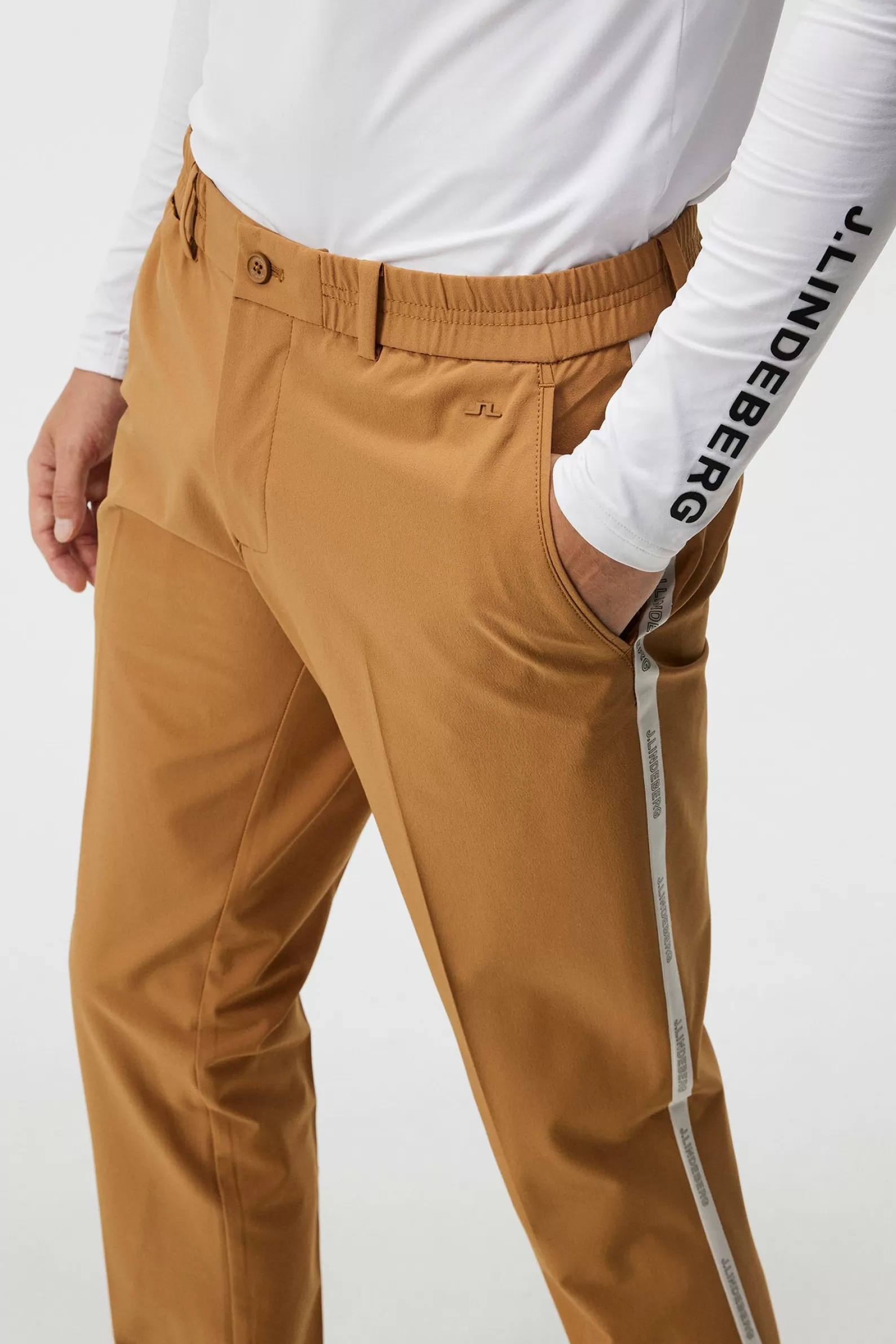 J.Lindeberg Stuart Stripe Pant White*MÄN Byxor