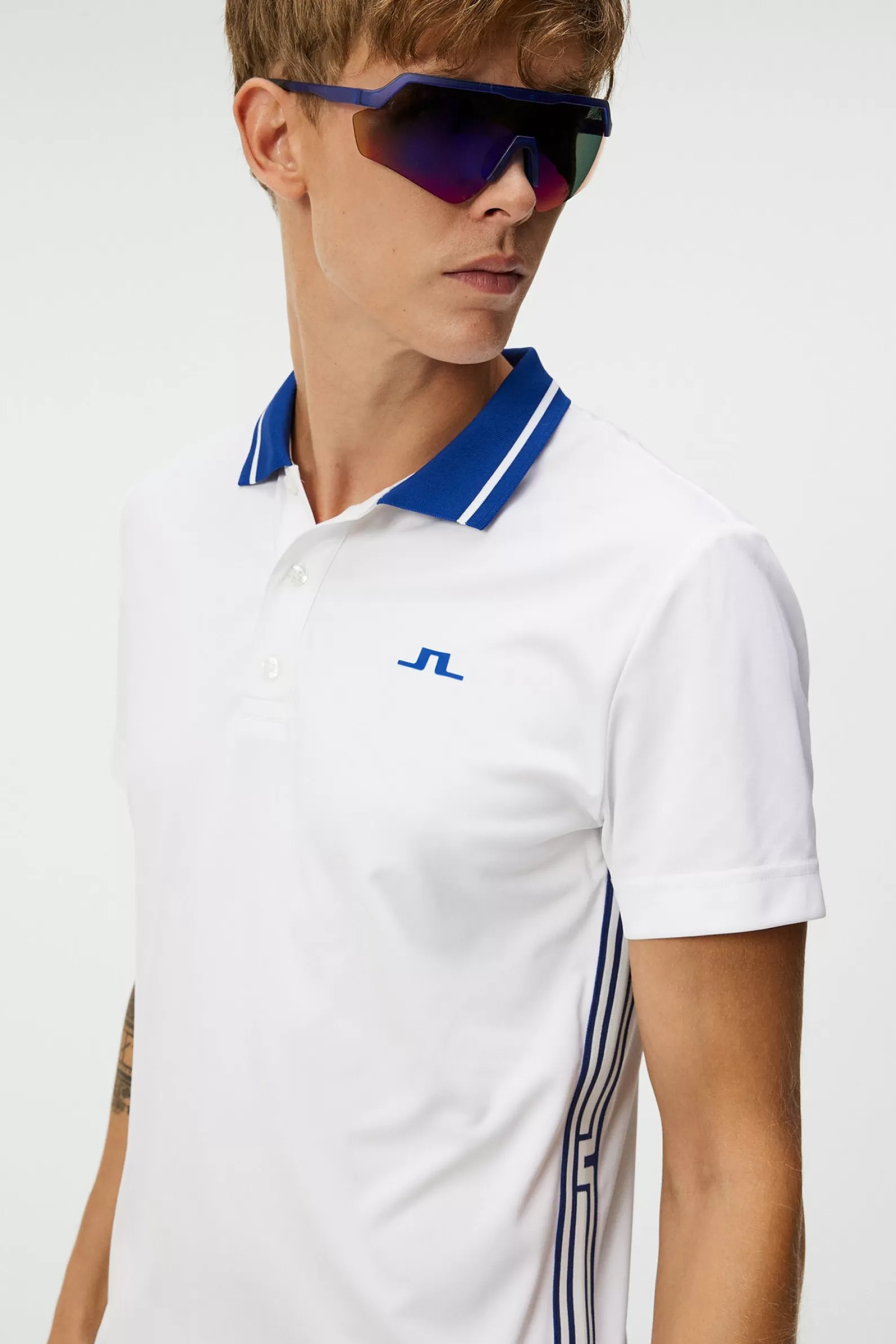 J.Lindeberg Taiden Slim Fit Polo White*MÄN Polotröjor