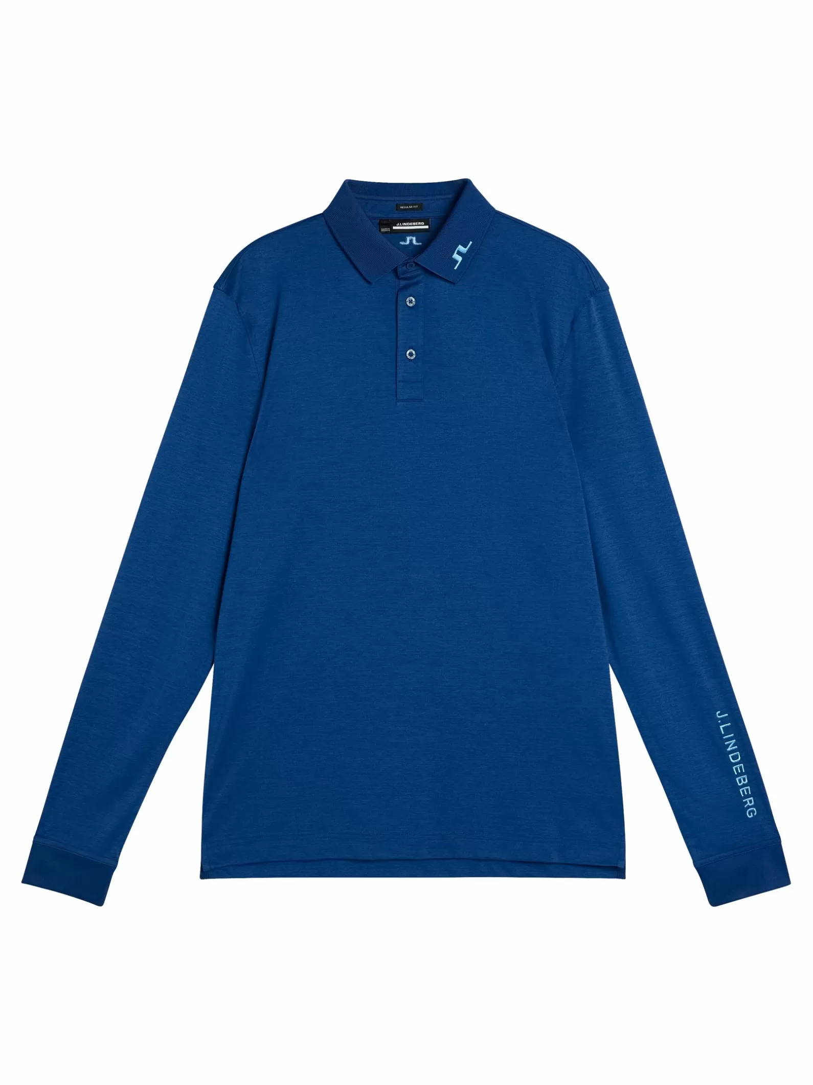 J.Lindeberg Tour Tech Long Sleeve Estate Blue Melange*MÄN Bas- och mellanlager