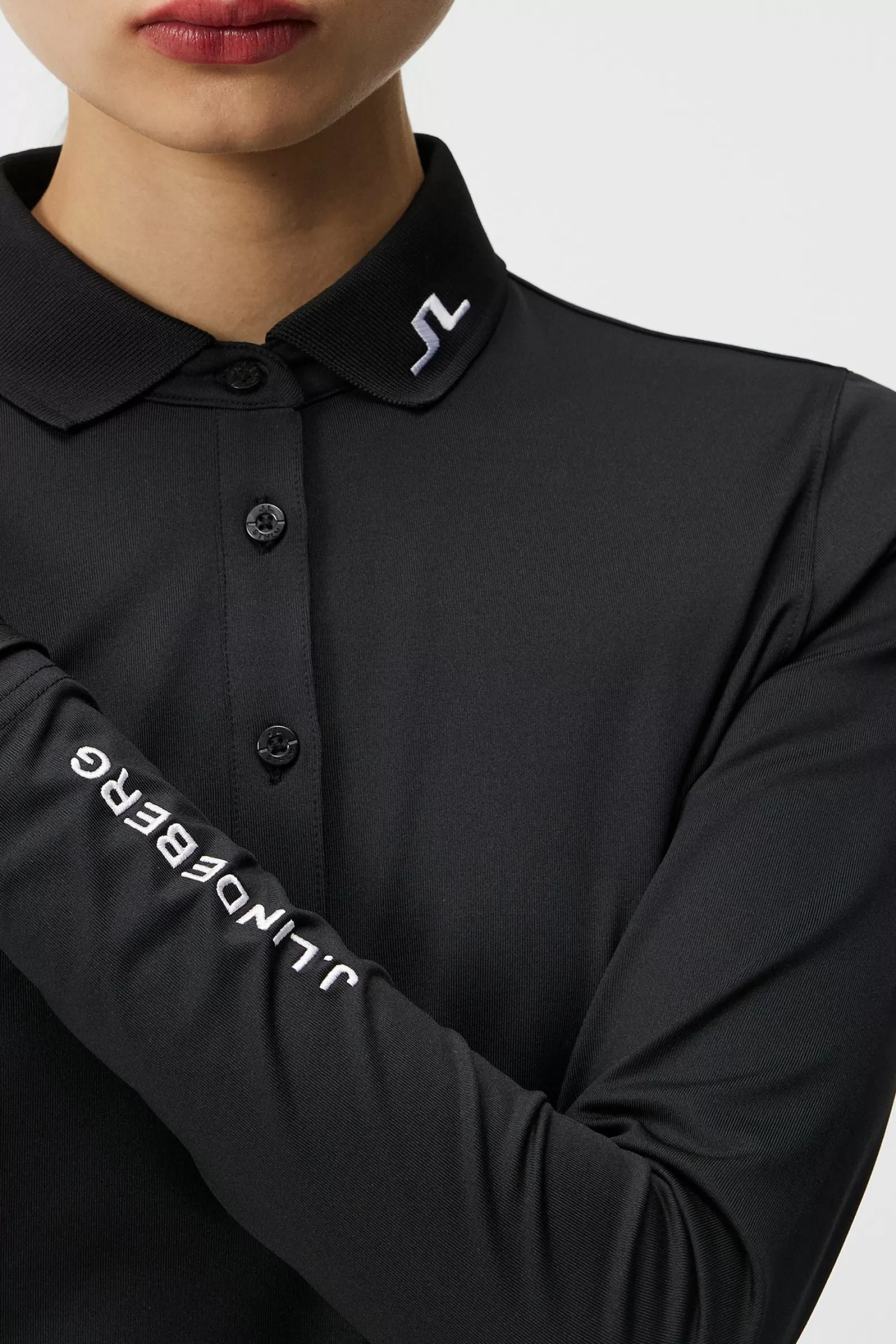 J.Lindeberg Tour Tech Ls Polo White*KVINNOR Bas- och mellanlager