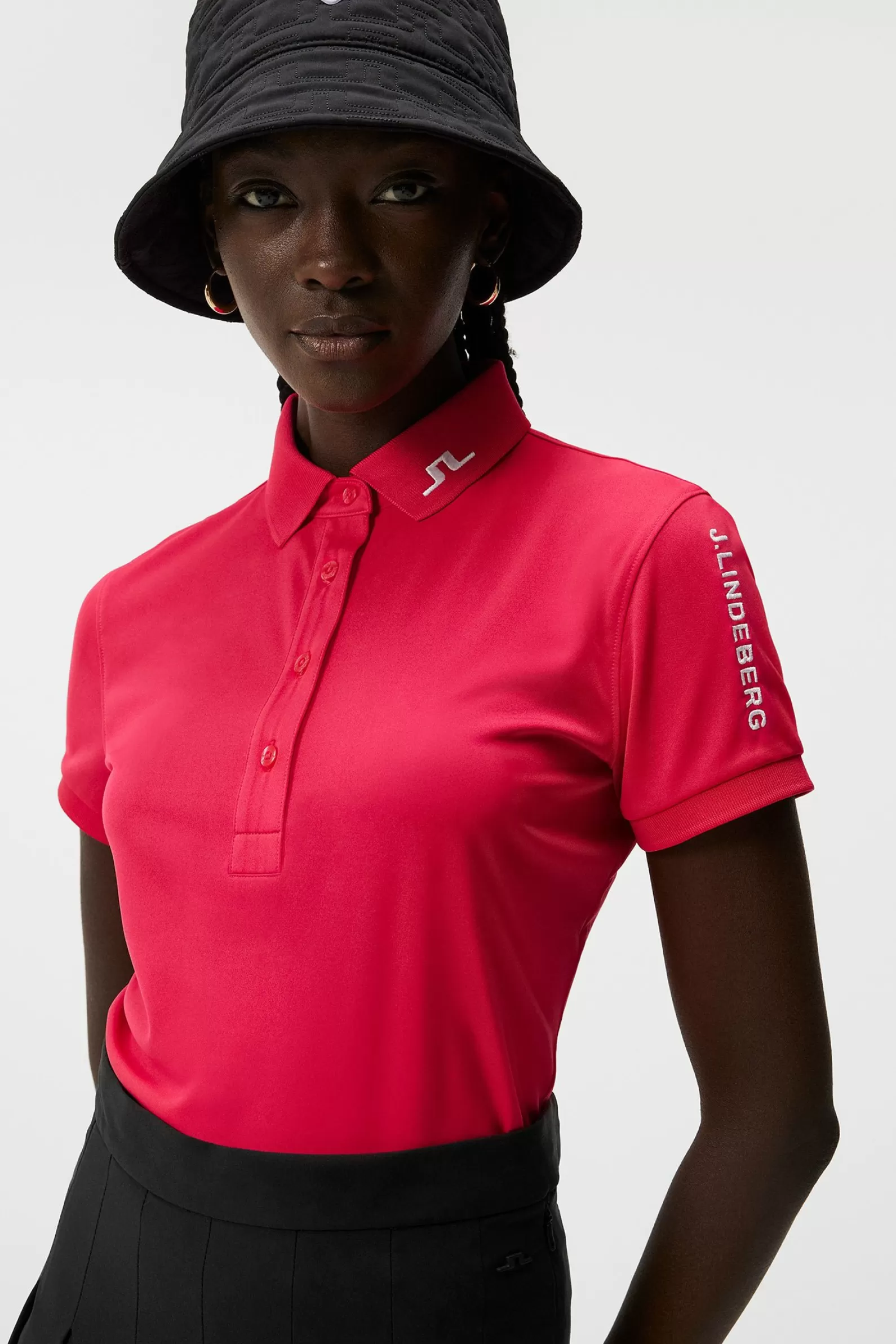 J.Lindeberg Tour Tech Polo Rose Red*KVINNOR Bas- och mellanlager | Polotröjor