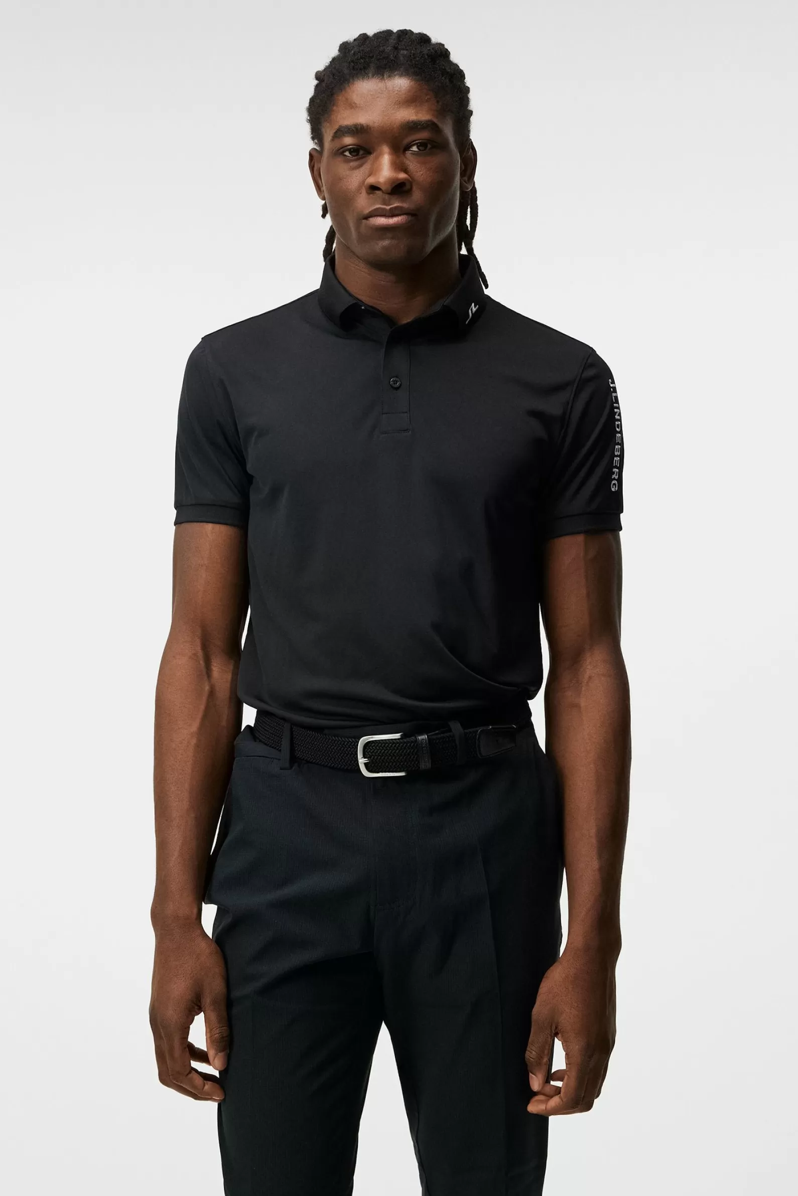 J.Lindeberg Tour Tech Reg Fit Golf Polo Black*MÄN Polotröjor