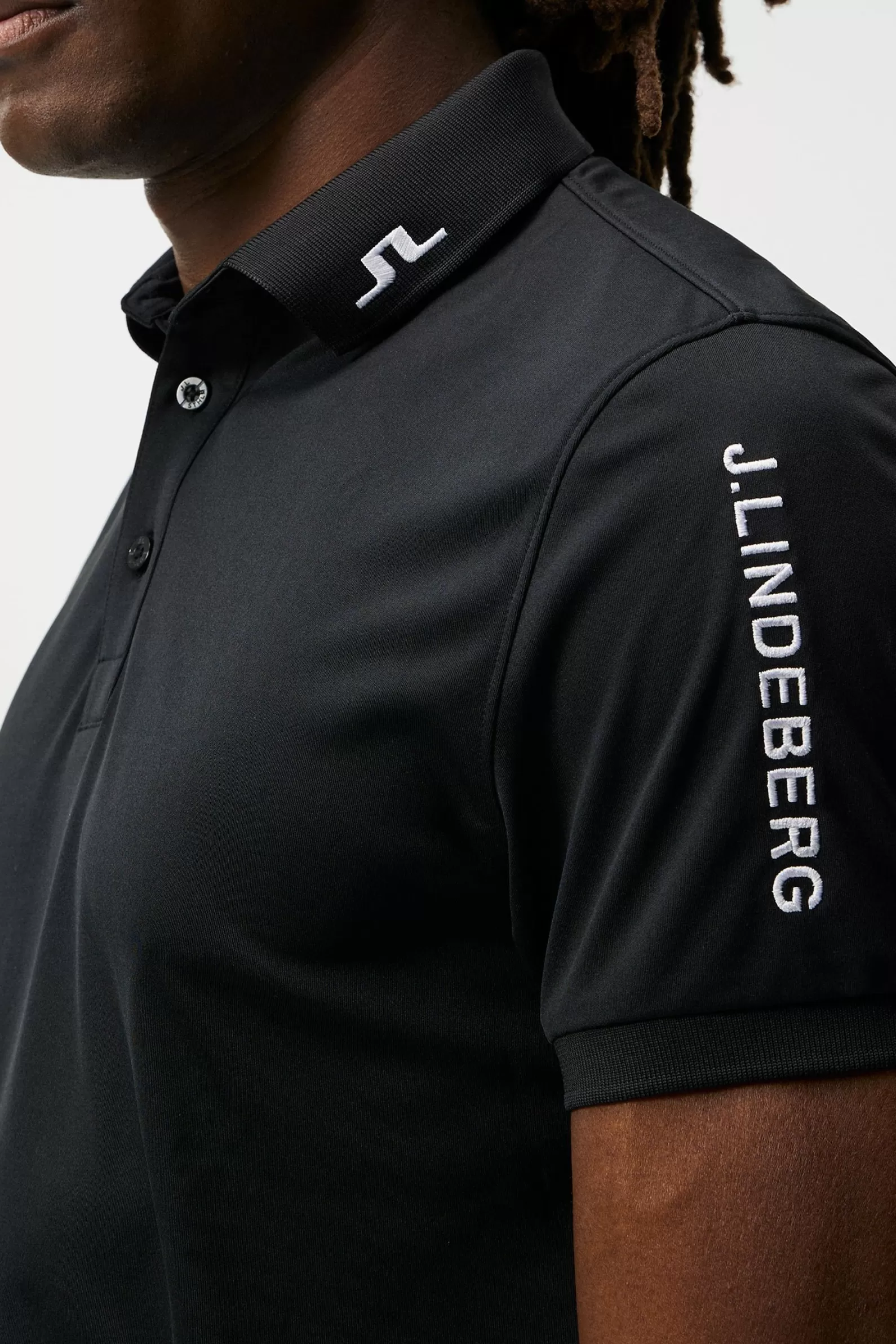 J.Lindeberg Tour Tech Reg Fit Golf Polo Black*MÄN Polotröjor