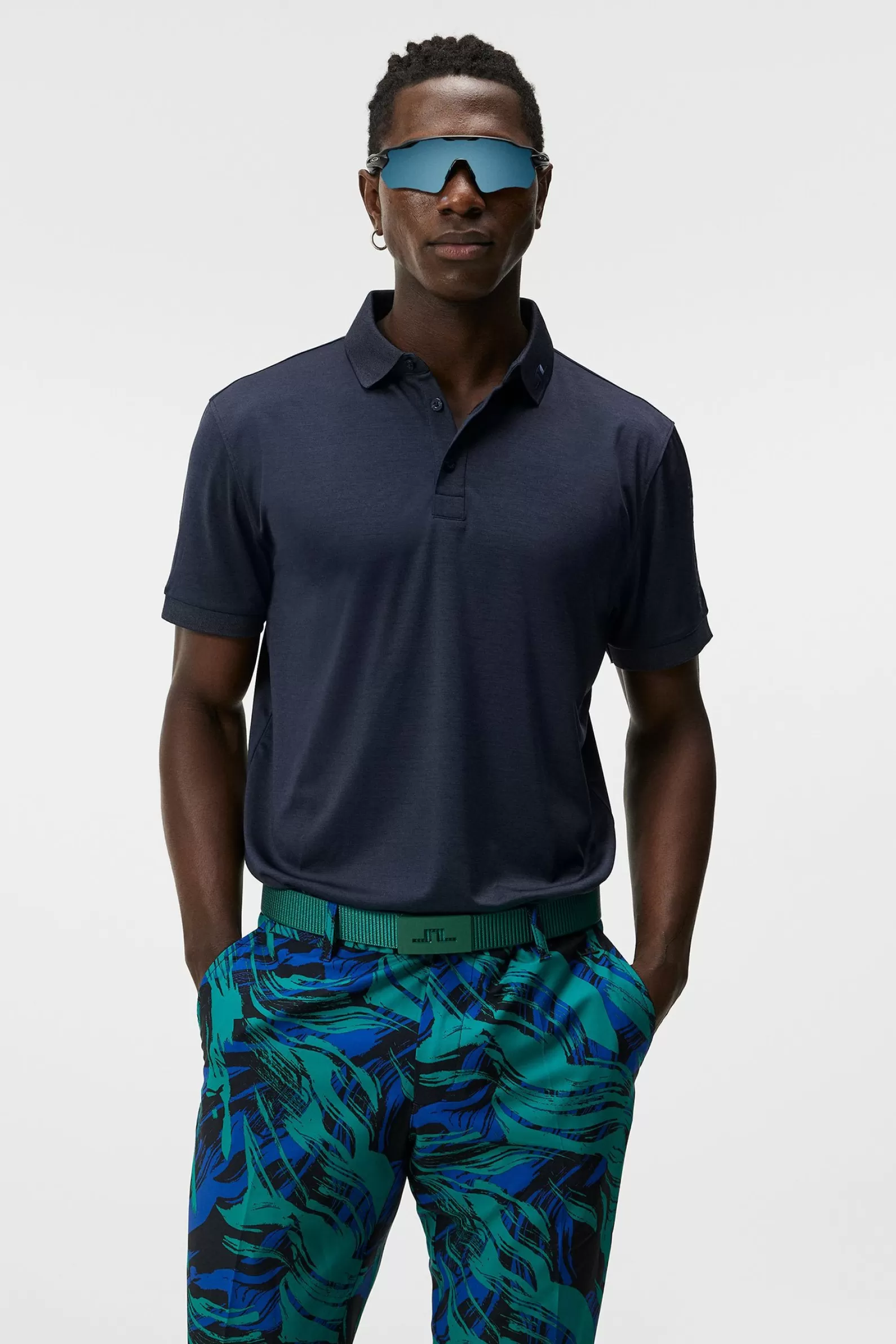 J.Lindeberg Tour Tech Reg Fit Polo Estate Blue*MÄN Polotröjor