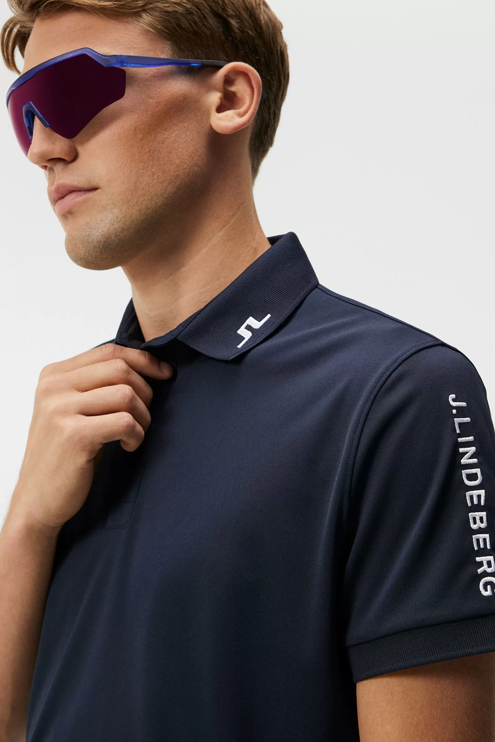 J.Lindeberg Tour Tech Slim Fit Polo Jl Navy*MÄN Polotröjor