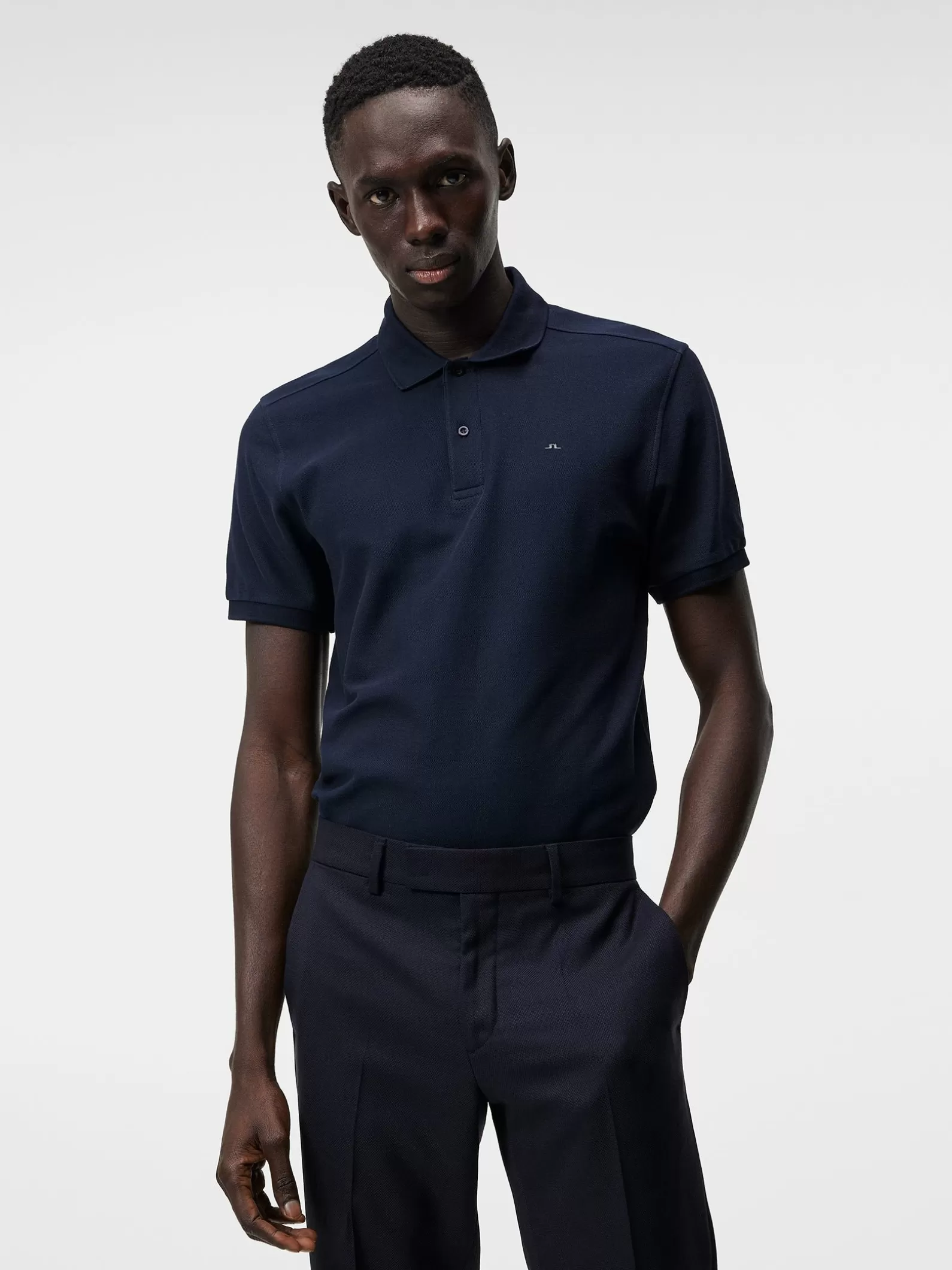 J.Lindeberg Troy Pique Polo Shirt Jl Navy*MÄN Polotröjor