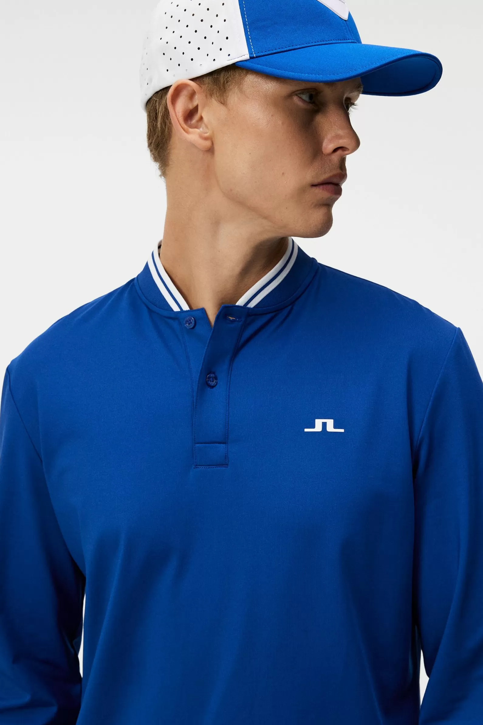 J.Lindeberg Tyson Ls Reg Fit Polo Sodalite Blue*MÄN Bas- och mellanlager