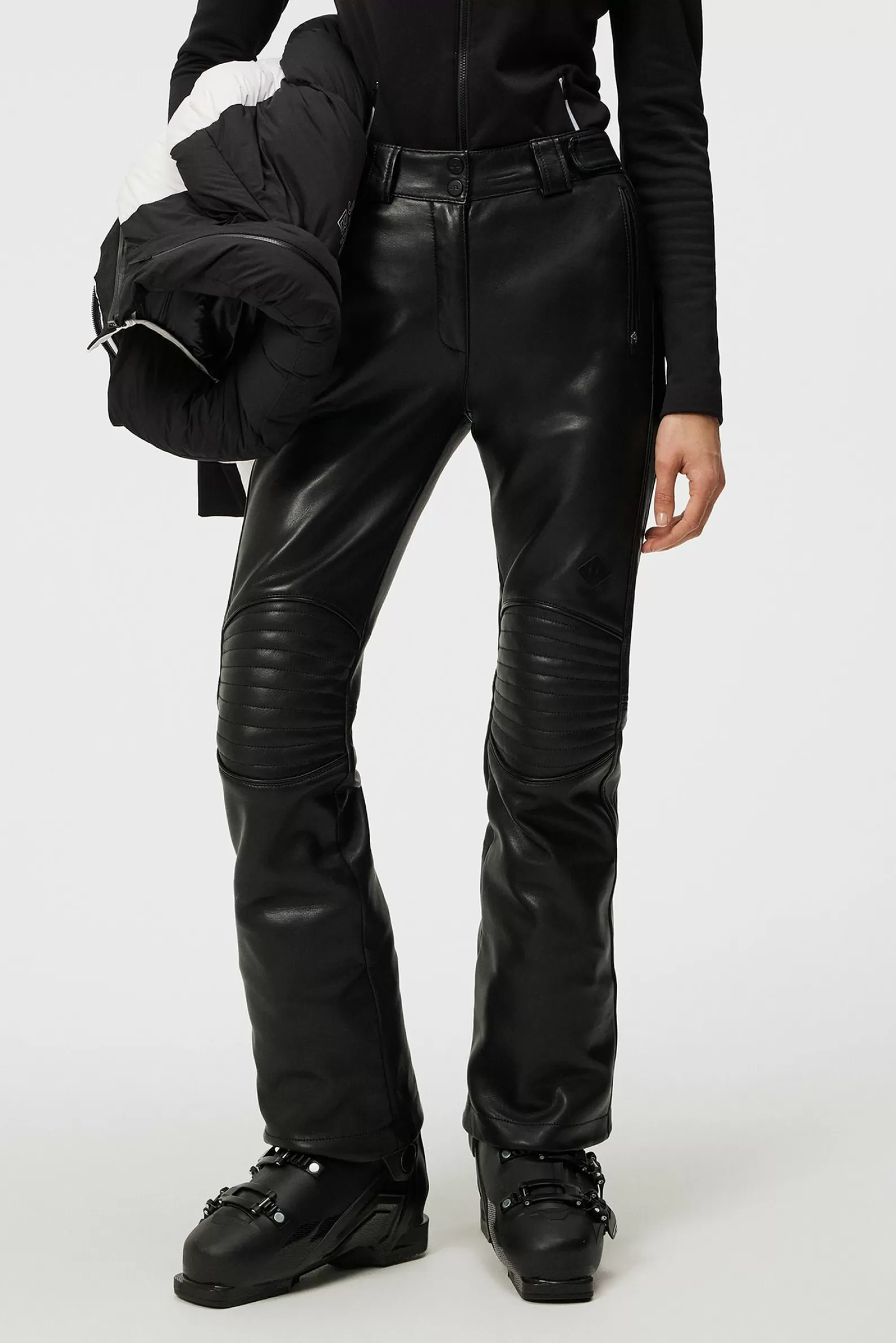 J.Lindeberg W Stanford Pant Leather Black*KVINNOR Byxor