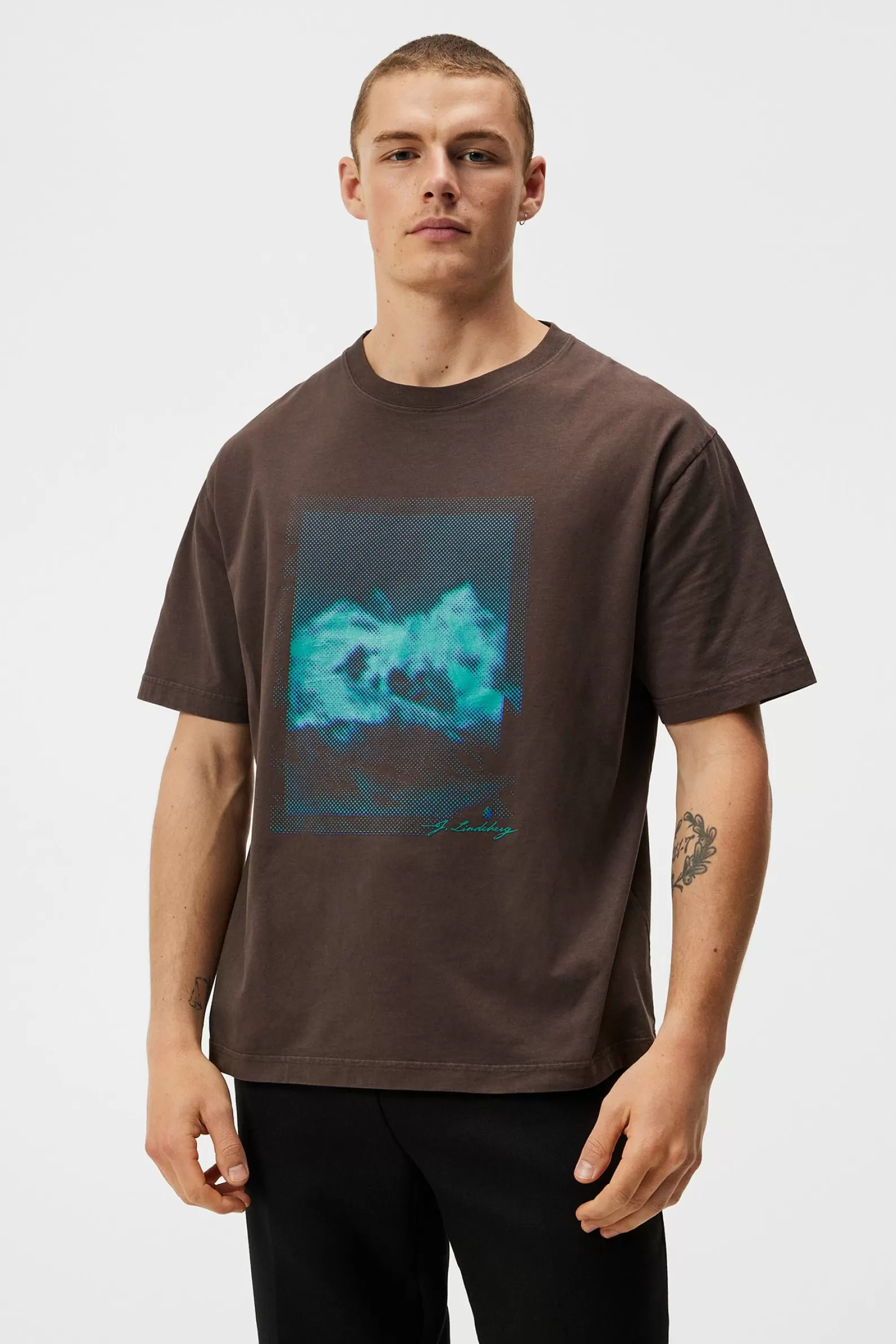 J.Lindeberg Walsh Boxy Print Tee Delicioso*MÄN T-shirts