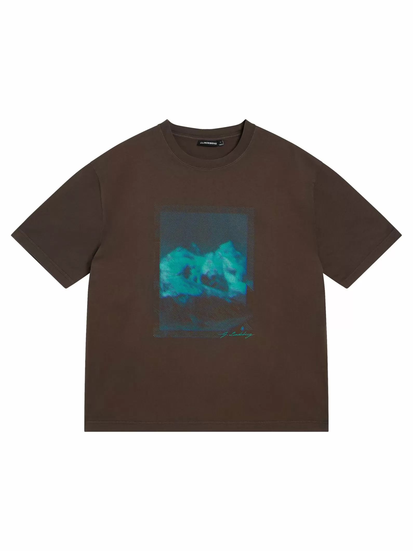 J.Lindeberg Walsh Boxy Print Tee Oyster Gray*MÄN T-shirts