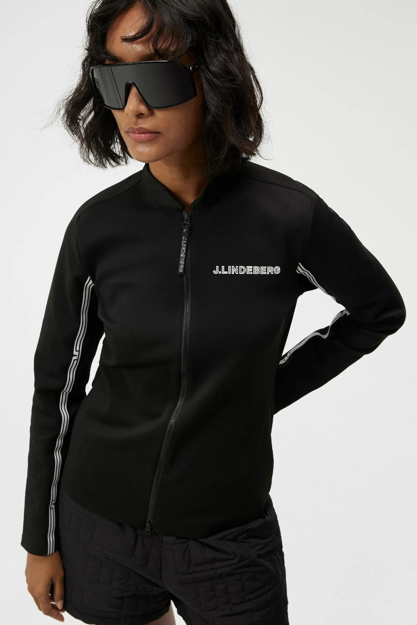 J.Lindeberg Wildcat Full Zip Mid Layer Black*KVINNOR Bas- och mellanlager