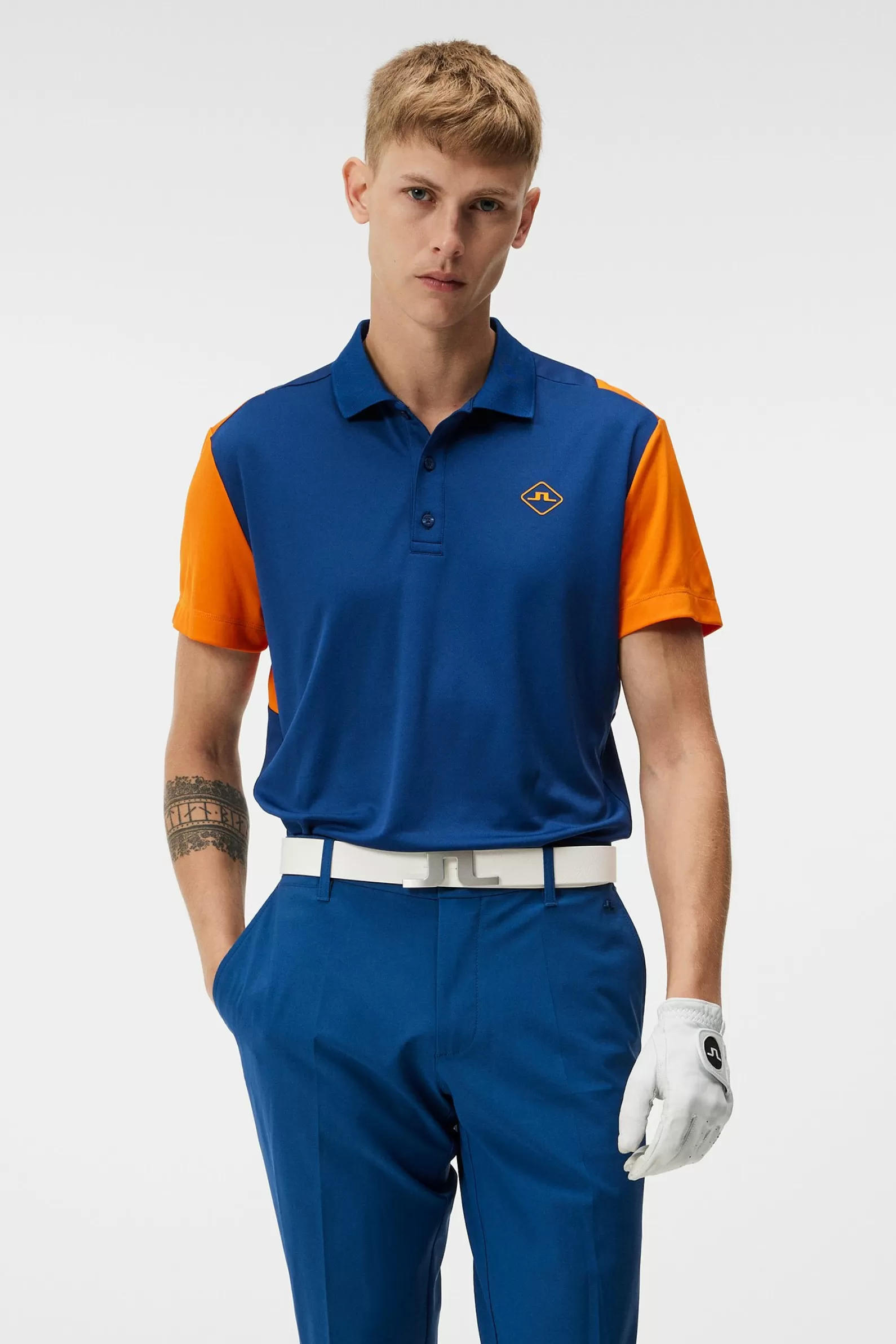 J.Lindeberg Zak Regular Fit Polo Estate Blue*MÄN Polotröjor